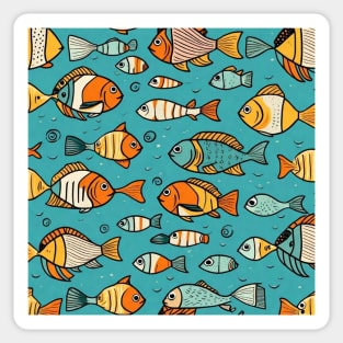 Cute fish patterns gift for kids room Sticker